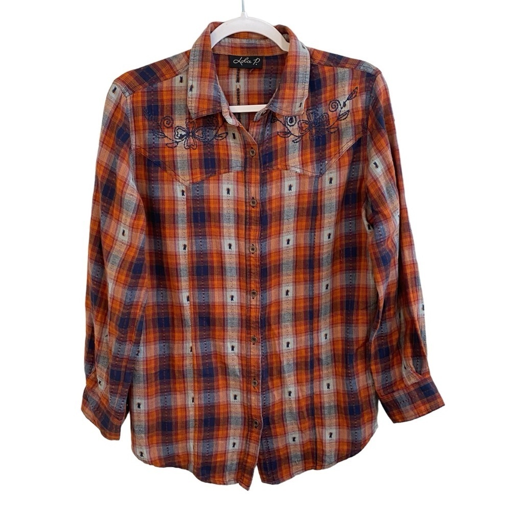 Lola P - Western Shirt - Mixed Media - Size M